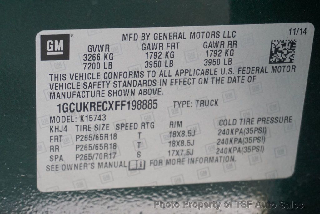 2015 Chevrolet Silverado 1500 4WD Crew Cab 153.0" LT w/1LT - 22938167 - 33