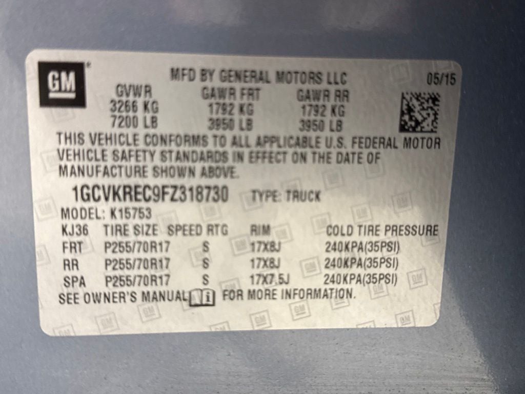 2015 Chevrolet Silverado 1500 4WD Double Cab 143.5" LT w/1LT - 23043184 - 30