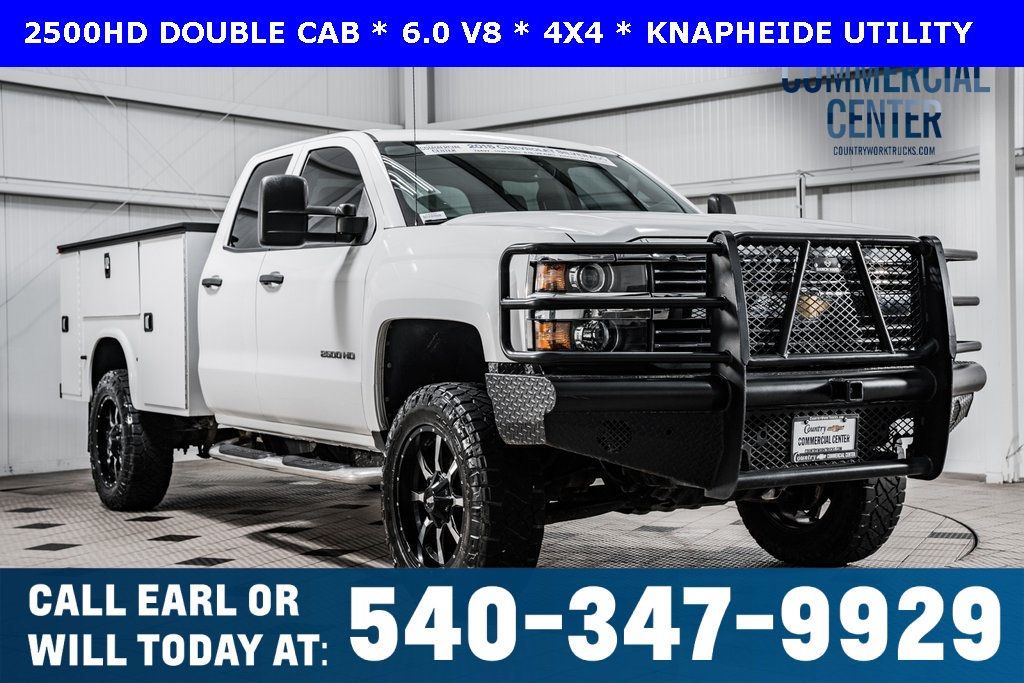 2015 Chevrolet Silverado 2500HD 2500HD DOUBLE CAB 4X4 * 6.0 V8 * KNAPHEIDE UTILITY * LOCAL TRADE - 22617568 - 0