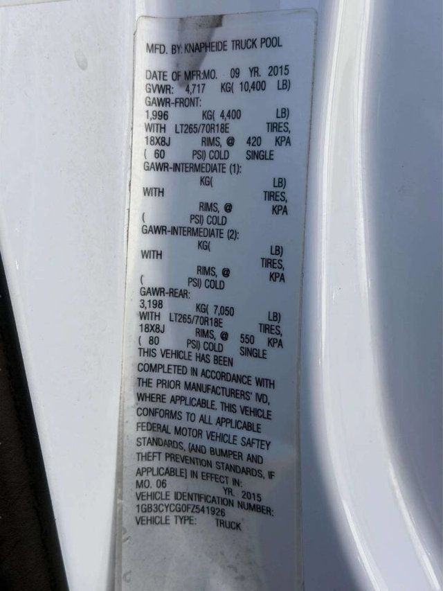 2015 Chevrolet Silverado 3500HD Work Truck 4x2 2dr Regular Cab - 22995692 - 13