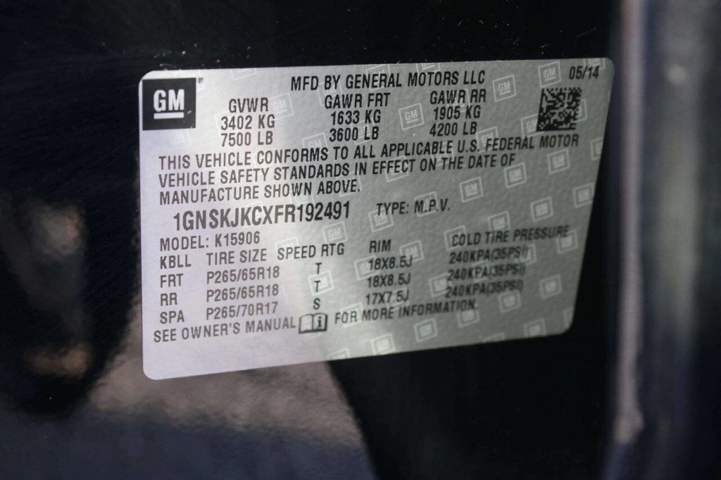 2015 Chevrolet Suburban 4WD 4dr LT - 22927039 - 26