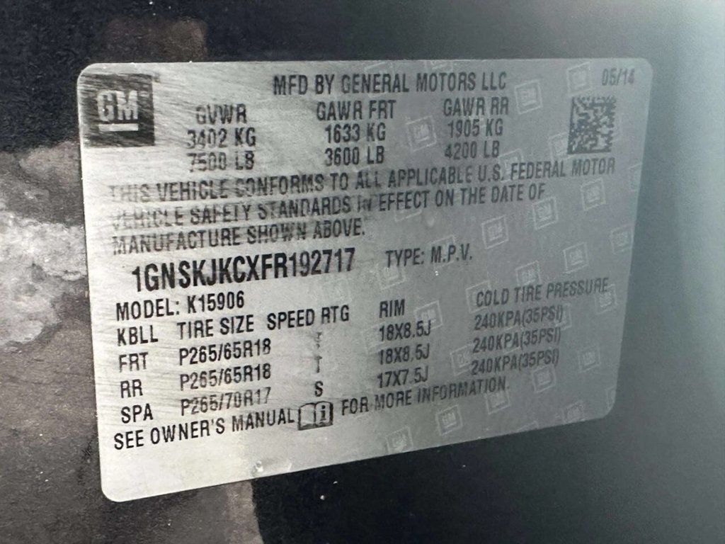 2015 Chevrolet Suburban 4WD 4dr LT - 23001201 - 26