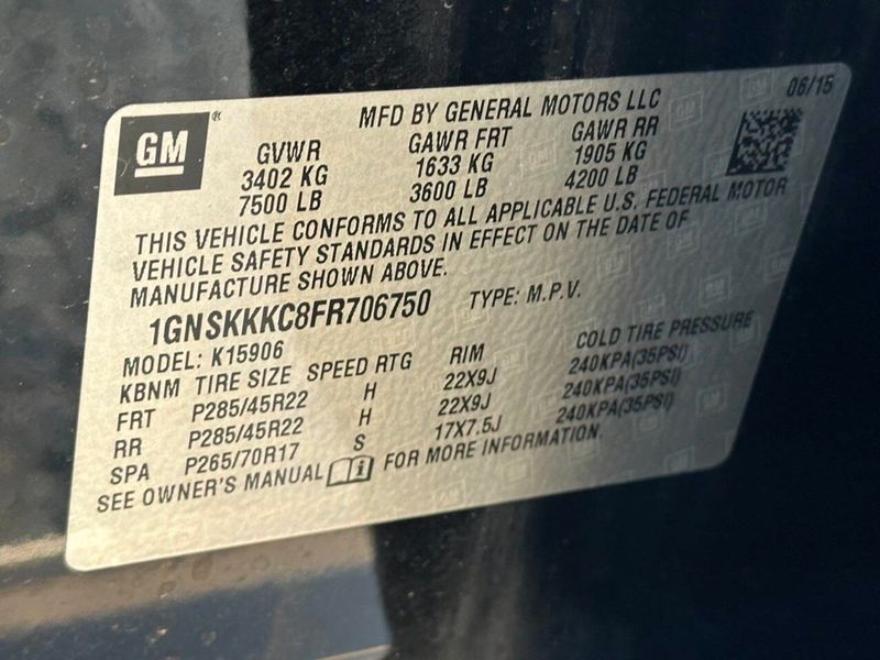 2015 Chevrolet Suburban 4WD 4dr LTZ - 22916534 - 22