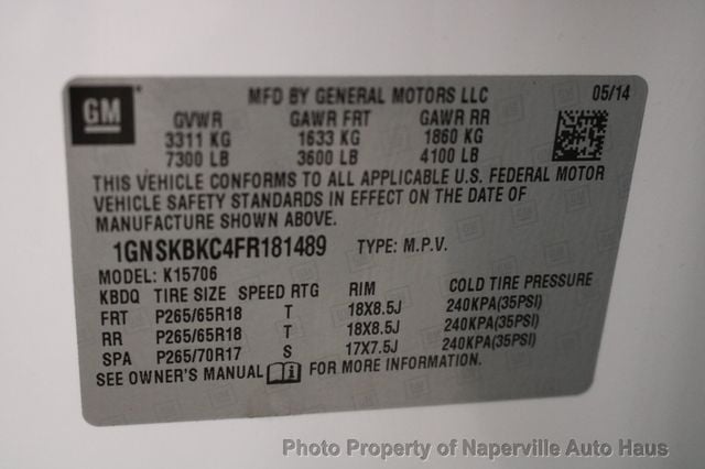 2015 Chevrolet Tahoe 4WD 4dr LT - 22876051 - 43