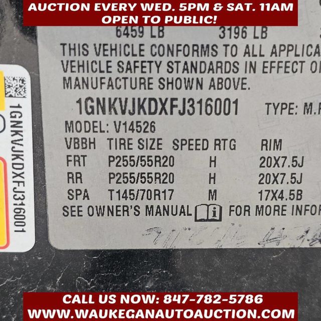 2015 Chevrolet Traverse AWD 4dr LTZ - 22909513 - 10