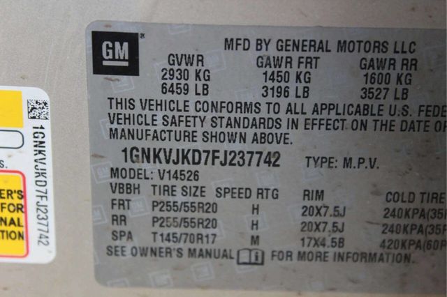 2015 Chevrolet Traverse AWD 4dr LTZ - 23006770 - 8