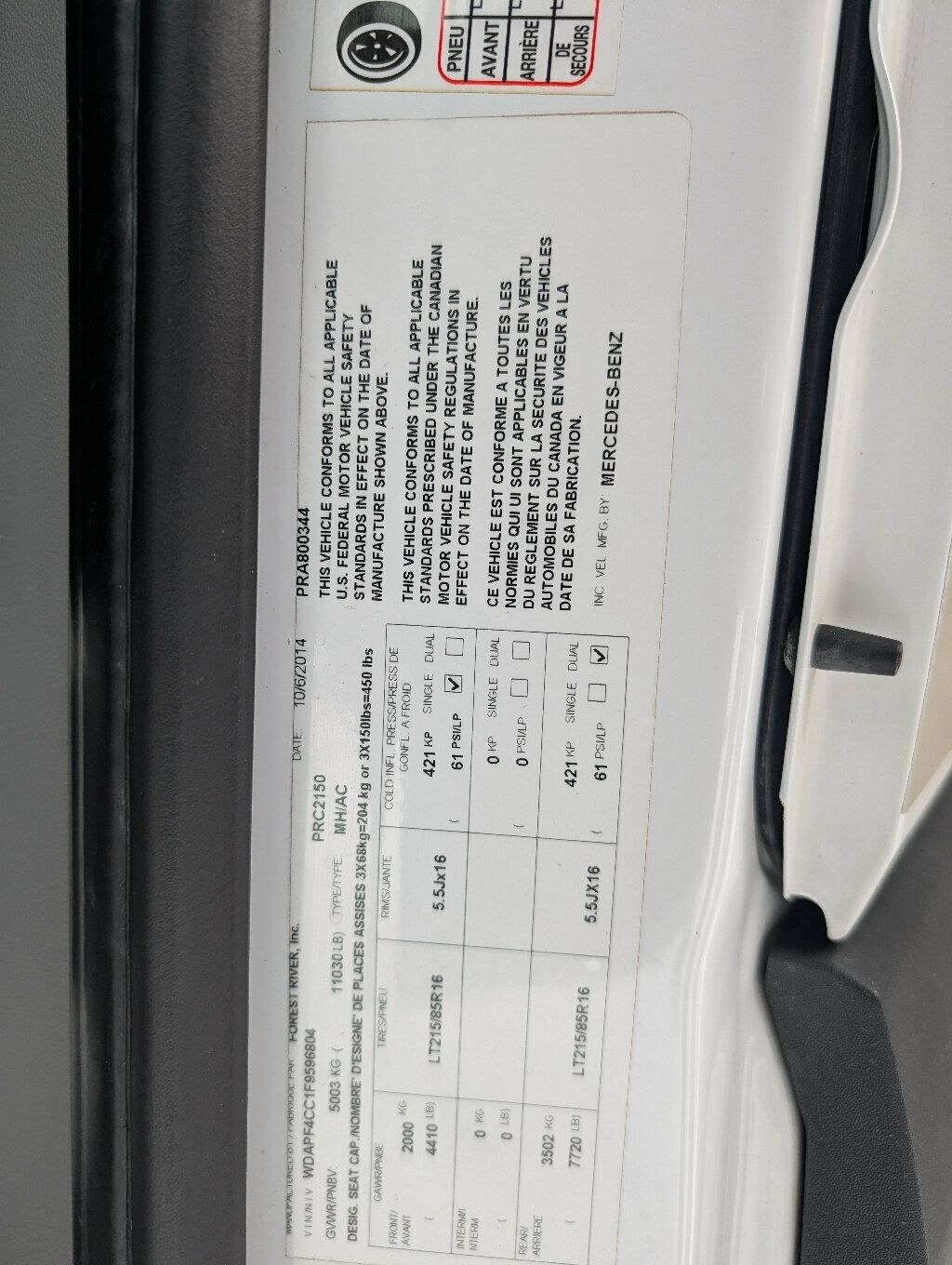 2015 Coachmen Sprinter Chassis-Cabs PRISM - 22959919 - 20