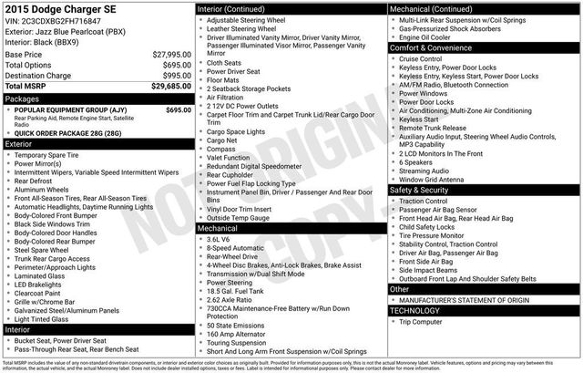 2015 Dodge Charger 4dr Sedan SE RWD - 23019447 - 5