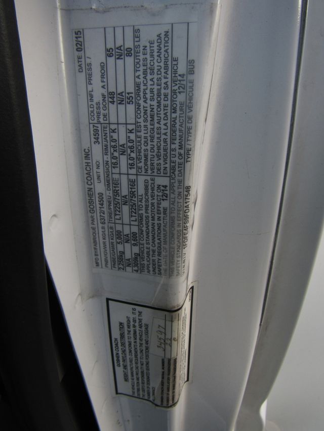 2015 Ford E450 Goshen Impulse Bus 21 Passenger + Rear Luggage - 22247244 - 27