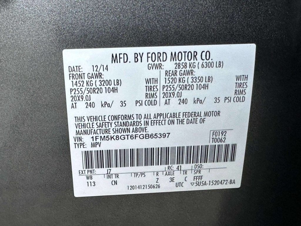 2015 Ford Explorer 4WD 4dr Sport - 23045967 - 26