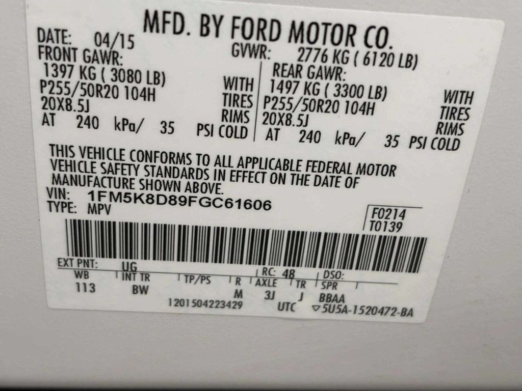 2015 Ford Explorer 4WD 4dr XLT - 23018967 - 45