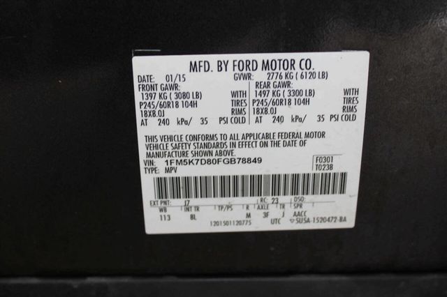 2015 Ford Explorer FWD 4dr XLT - 22973499 - 9