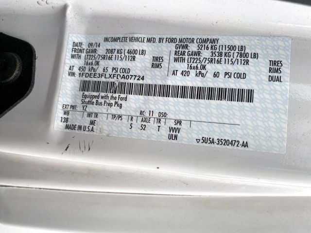 2015 Ford E-350 Non-CDL Wheelchair Shuttle Bus For Sale For Adults Church Seniors Medical & NEMT Transport - 22284079 - 46