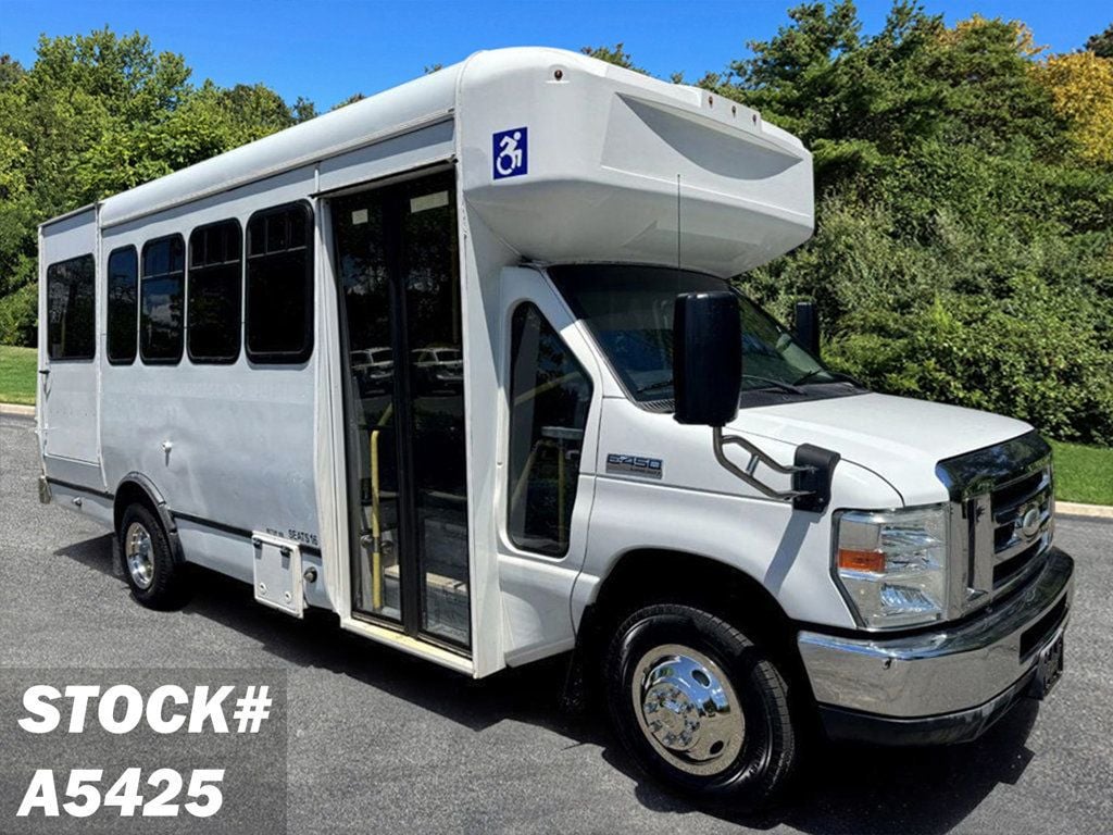 2015 Ford E-450 Non-CDL Wheelchair Shuttle Bus For Sale For Adults Church Seniors & Handicapped Transportation - 23034691 - 0