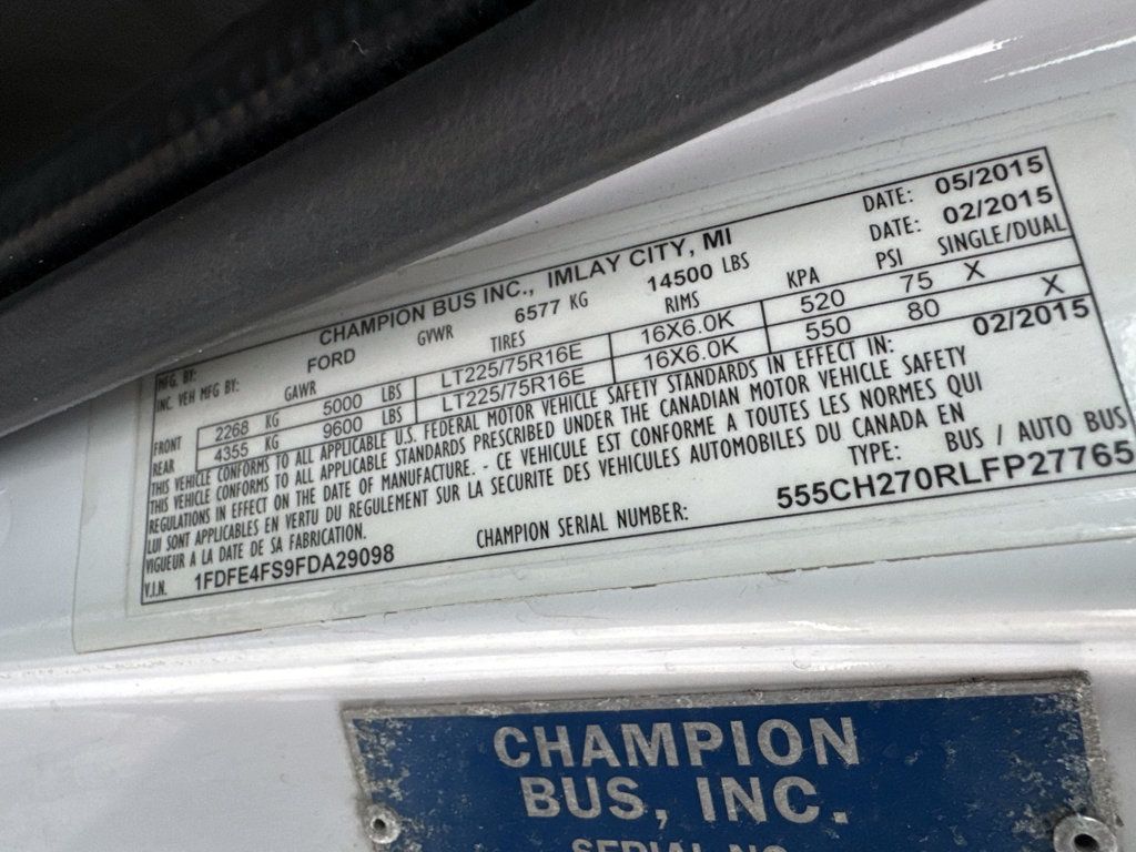 2015 Ford E-450 Wheelchair Accessible Shuttle Bus For Adults Seniors & ADA Handicapped Transportation - 22958807 - 49