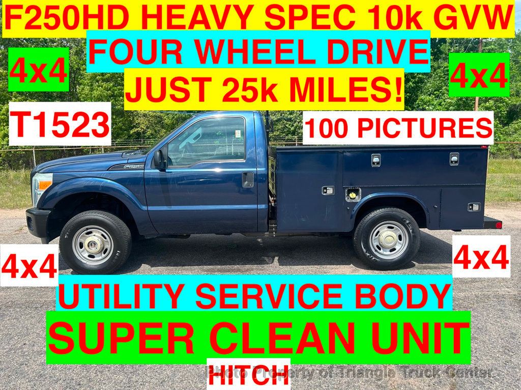 2015 Ford F250HD 4X4 25k MILES! UTILITY SERVICE BODY! +SUPER CLEAN UNIT! LADDER/PIPE RACKS - 22382385 - 0