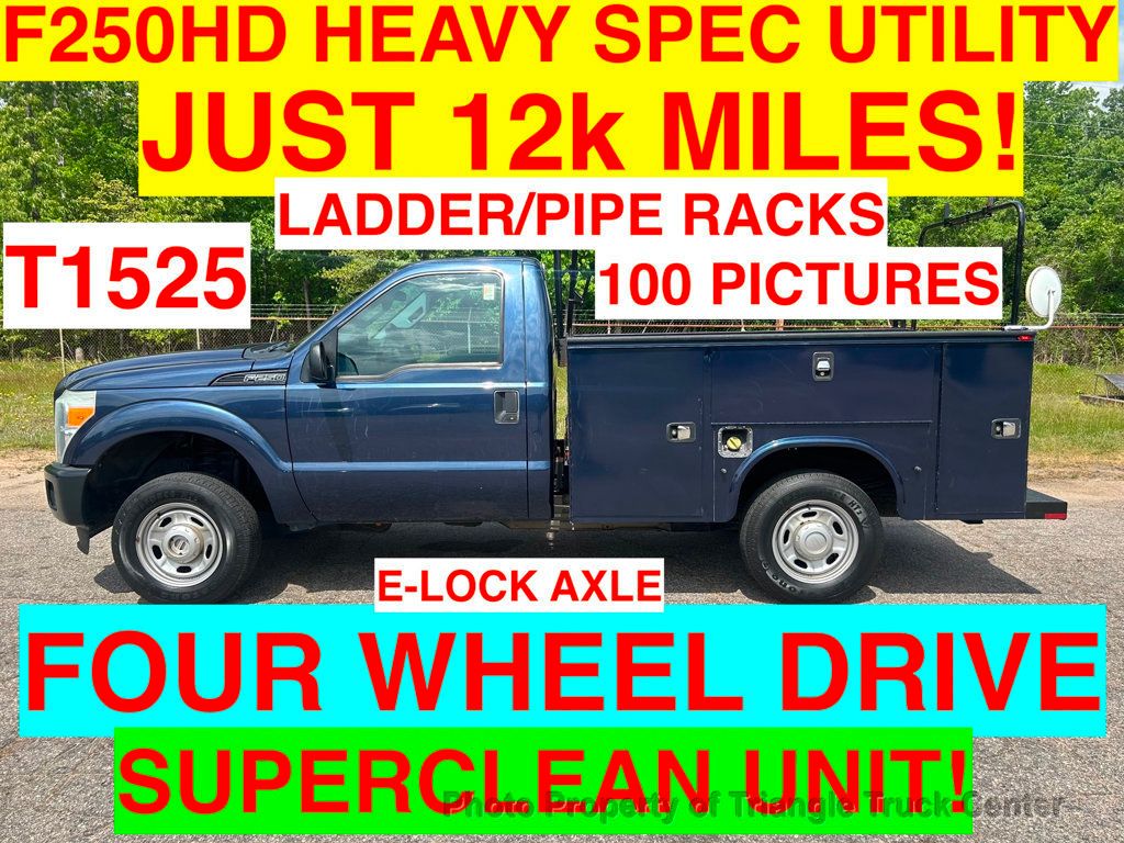 2015 Ford F250HD 4x4 JUST 12k MILES! UTILITY SERVICE BODY +SUPER CLEAN UNIT! LADDER/PIPE RACK! FINANCE OR LEASE! - 22382379 - 0
