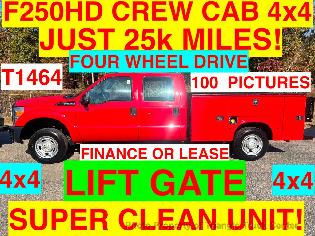 2015 Ford F250HD CREW 4X4 JUST 25k MI! UTILITY BODY +LIFT GATE! SUPER CLEAN UNIT! ONE OWNER! - 22149639 - 0