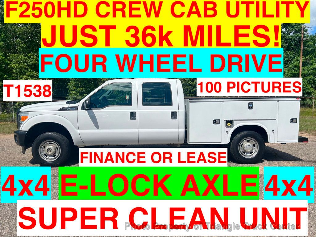 2015 Ford F250HD CREW CAB 4X4 UTILITY JUST 36k MILES! +SUPER CLEAN ONE OWNER NC TRUCK! 100 PICTURES! - 22416284 - 0