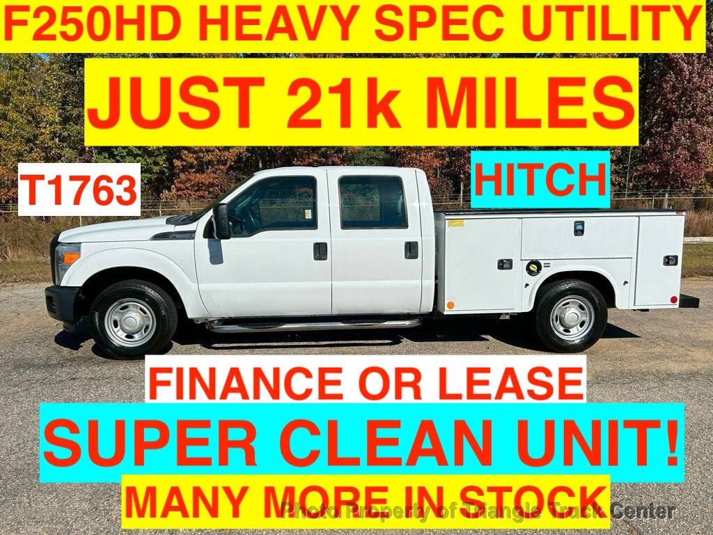 2015 Ford F250HD CREW CAB UTILITY JUST 21k MILES! +SUPER CLEAN UNIT! WOW LOOK INSIDE BOXES! - 22916619 | Video 1