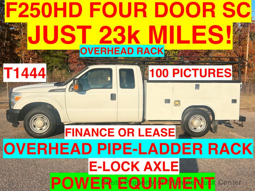 2015 Ford F250HD S/C 4 DOORS JUST 23k MI! LADDER/PIPE RACK +FULL POWER EQUIPMENT! HEAVY DUTY OVERHEAD RACK! - 22081821 - 0