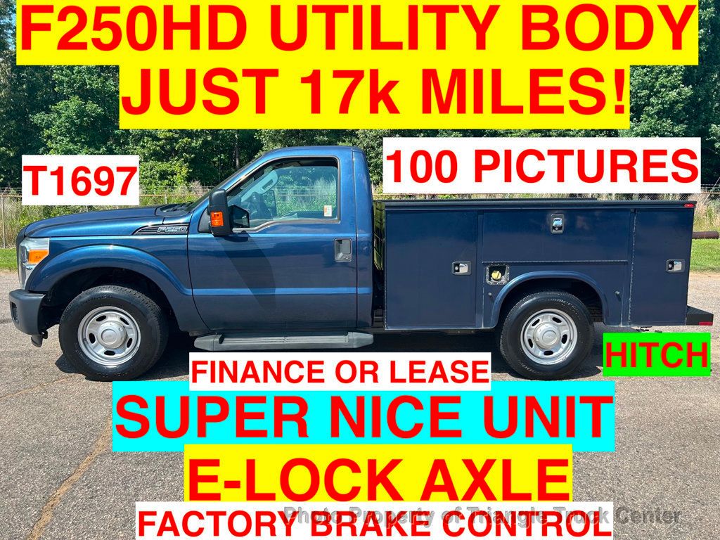 2015 Ford F250HD UTILITY JUST 17k MILES! ++E-LOCK AXLE! FACTORY HITCH & BRAKE CONTROLLER - 22854348 | Video 1