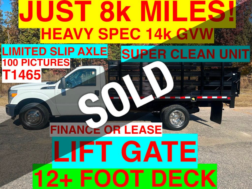 2015 Ford F350HD 12+ FOOT RACK JUST 8k MILES! LIFT GATE HEAVY SPEC 14k GVW! SUPER CLEAN LOW MILEAGE UNIT! - 22152526 - 0