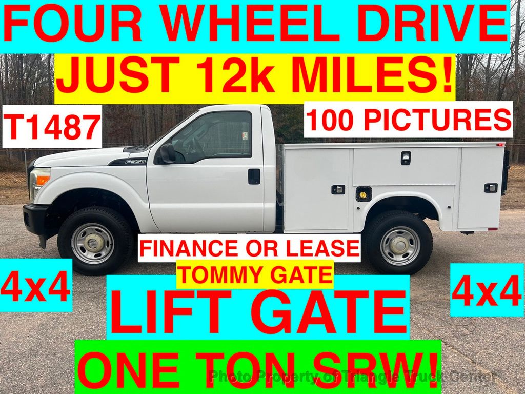 2015 Ford F350HD 4x4 JUST 12k MILES! SRW UTILITY LIFT GATE! +TOMMY GATE! FOUR WHEEL DRIVE! - 22284196 - 0
