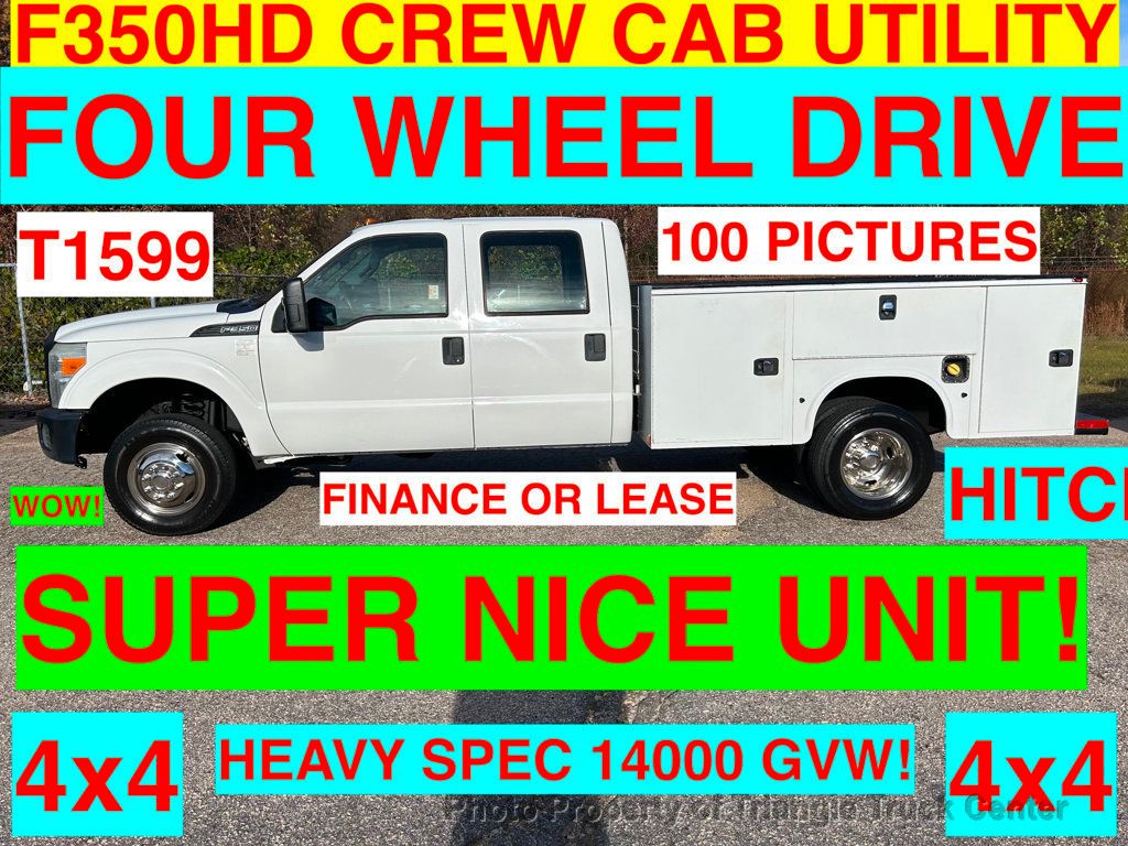 2015 Ford F350HD CREW CAB 4x4 UTILITY DRW! SUPER DEAL! FINANCE OR LEASE! - 22648509 - 0