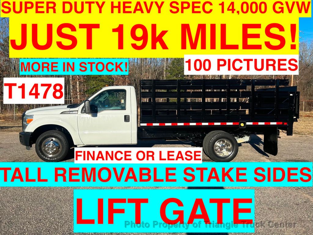 2015 Ford F350HD HEAVY SPEC 12+ FOOT DECK! JUST 19k MILES! LIFT GATE! LIMITED SLIP AXLE! SUPER CLEAN! 14,000 GVW - 22269335 - 0
