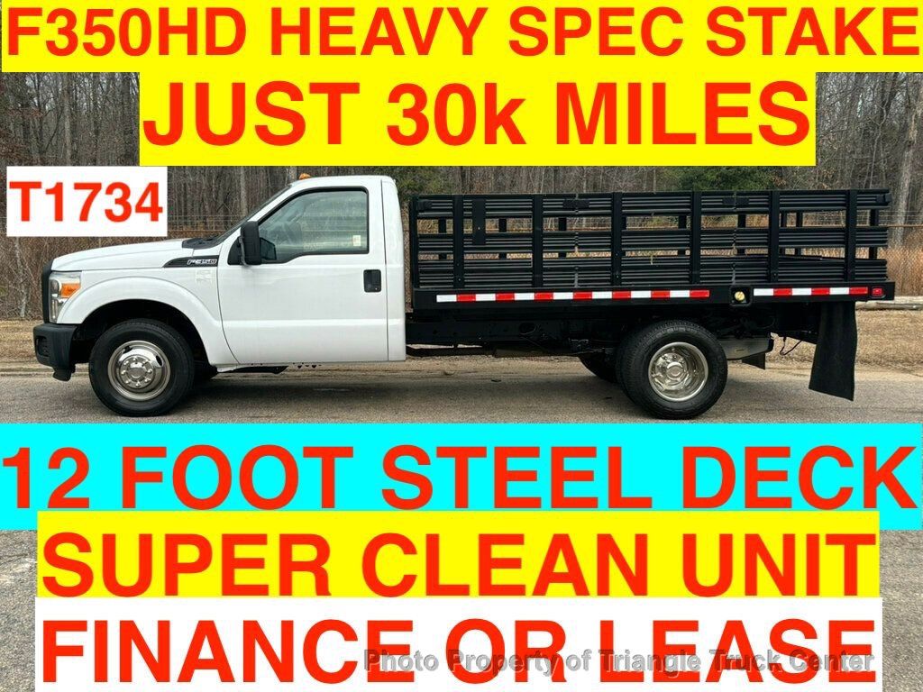 2015 Ford F350HD STAKE BODY 12 FOOTER JUST 30k MILES! STEEL DECK WITH HITCH! FINANCE OR LEASE - 22866911 | Video 1