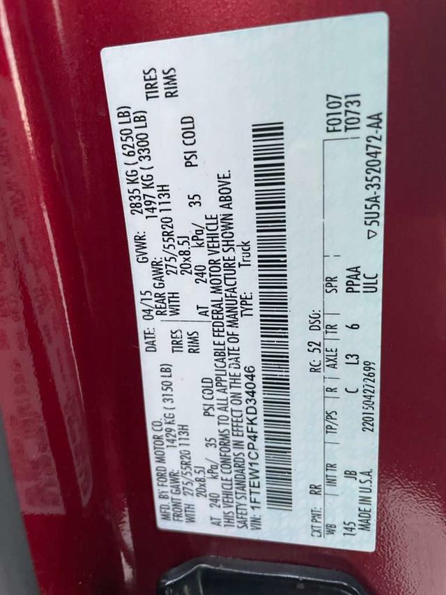 2015 Ford F-150 2WD SuperCrew 145" King Ranch - 22980187 - 17