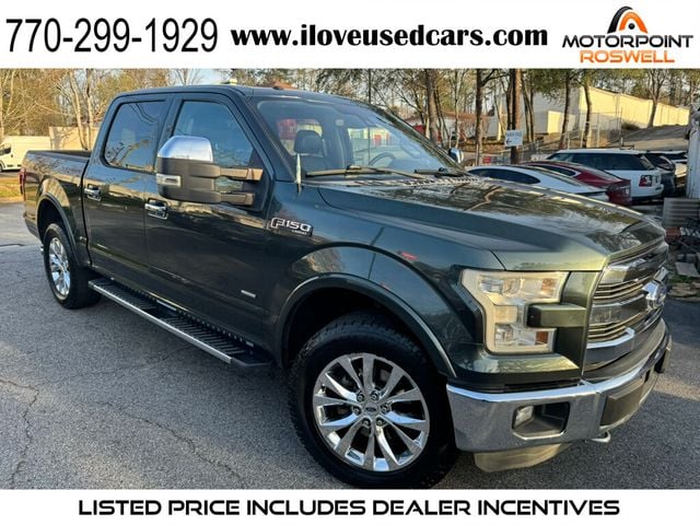 2015 Ford F-150 4WD SuperCab 145" Lariat - 22351227 - 0