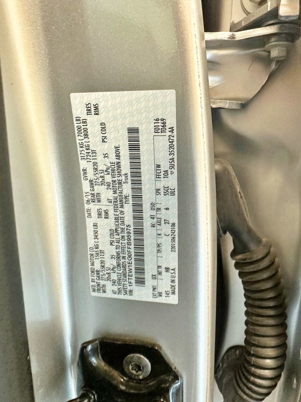 2015 Ford F-150 4WD SuperCrew 145" Lariat - 23035712 - 53