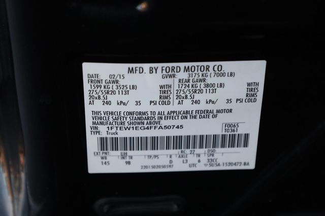 2015 Ford F-150 4WD SuperCrew 145" Platinum - 22969255 - 10
