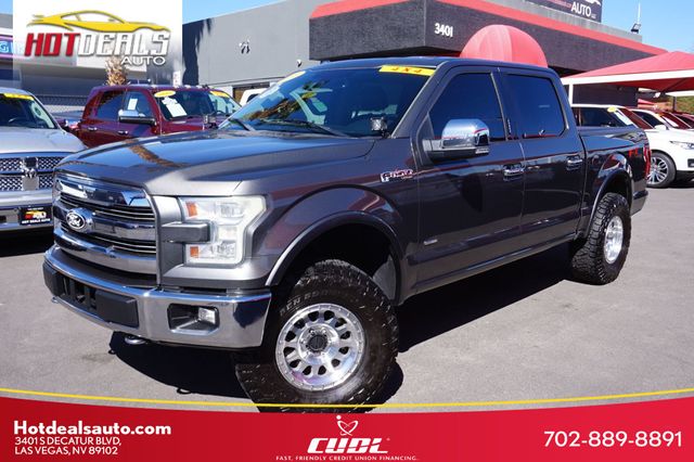 2015 Ford F-150 LARIAT, LIFTED,  FX4 PKG, 4X4, PREMIUM WHEELS, ALL TERRAIN TIRES - 22994757 - 0