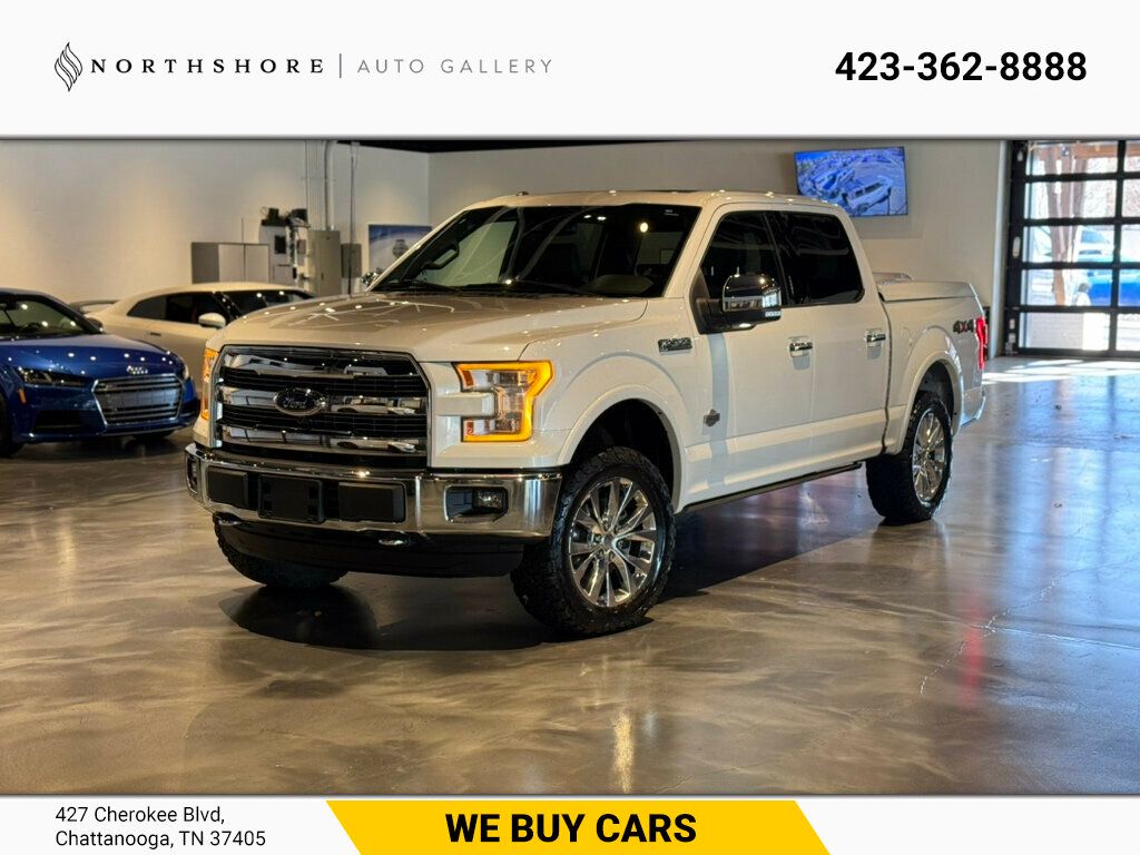 2015 Ford F-150 V8/4WD/KingRanch/PanoRoof/TowPkg/TechPkg/Htd&CldSeats/NAV - 22726176 - 0