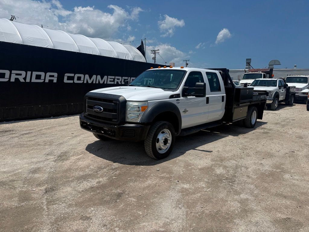 2015 Ford F-550 4X4 Crew Cab Goosneck Flatbed  - 23041595 | Video 1