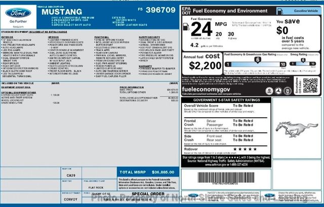 2015 Ford Mustang 2dr Convertible EcoBoost Premium - 22942432 - 9