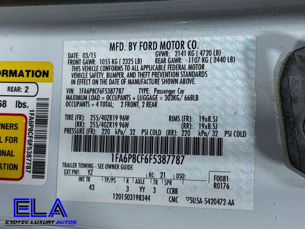 2015 Ford Mustang AUTMOTIC TRANSMISSION! GT PREMUM 5.0L V8 BROWN GUTS! CLEAN!  - 22943591 - 31