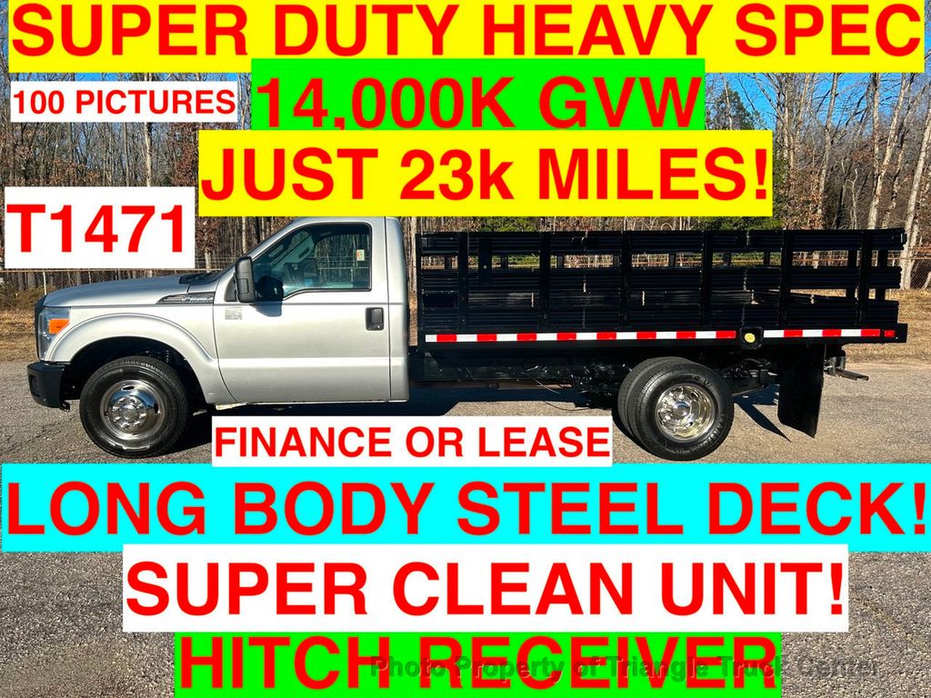 2015 Ford SUPER DUTY 14,000k GVW! 12ft STEEL DECK! HITCH RECEIVER! 100 PICTURES! SUPER CLEAN UNIT! STAKE - 22227054 - 0