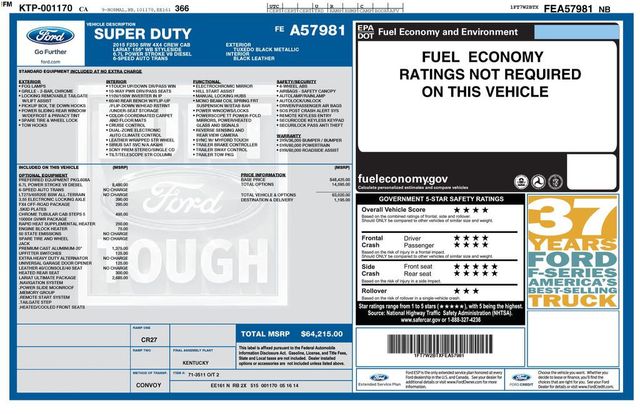 2015 Ford Super Duty F-250 SRW Lariat - 23023355 - 5