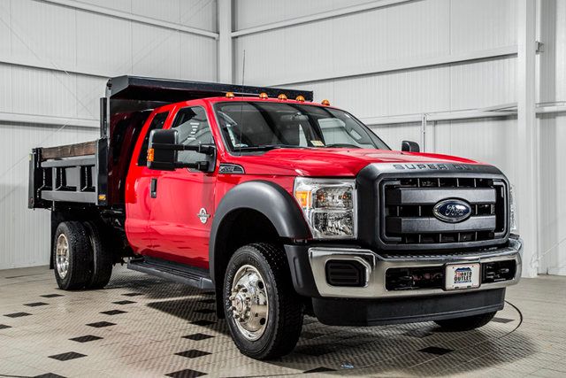 2015 Ford Super Duty F-550 DRW F550 EXT CAB * 6.7 POWERSTROKE * 4X4 * 9' CONTRACTOR DUMP - 15747344 - 1