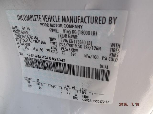 2015 Ford Super Duty F-550 DRW REG CAB * 2WD * 6.7L DIESEL * 14' LANDSCAPE DUMP * 19K MILES - 13936291 - 6