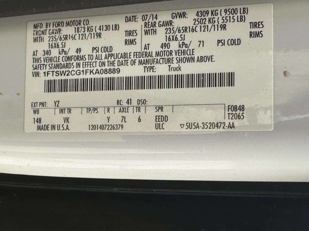 2015 Ford Transit 350 3dr LWB Medium Roof Cargo Van w/Sliding Passenger Side Door - 23054674 - 13