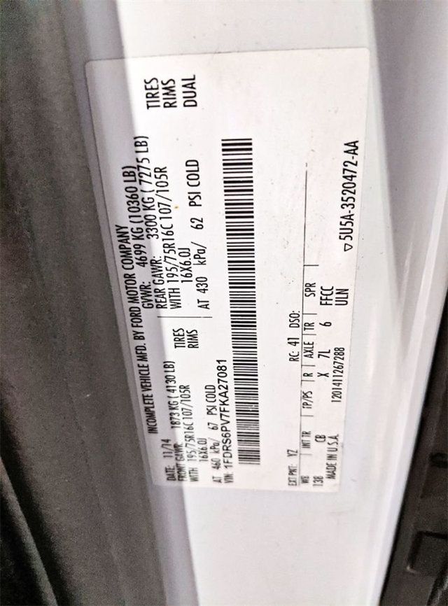 2015 Ford Transit Cutaway T-350 138" 10360 GVWR DRW - 22188933 - 52