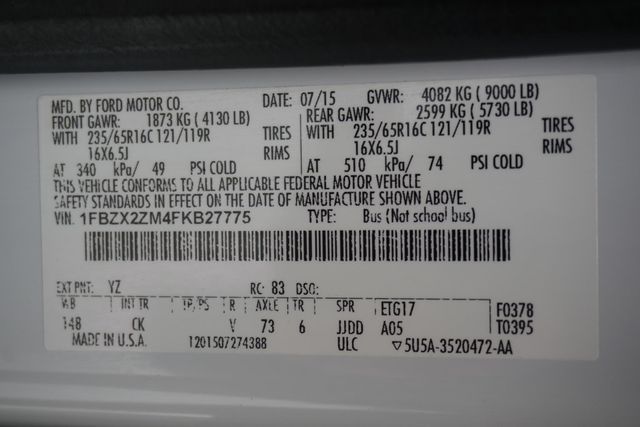 2015 Ford Transit Wagon TRANSIT T-350 - 23003550 - 26