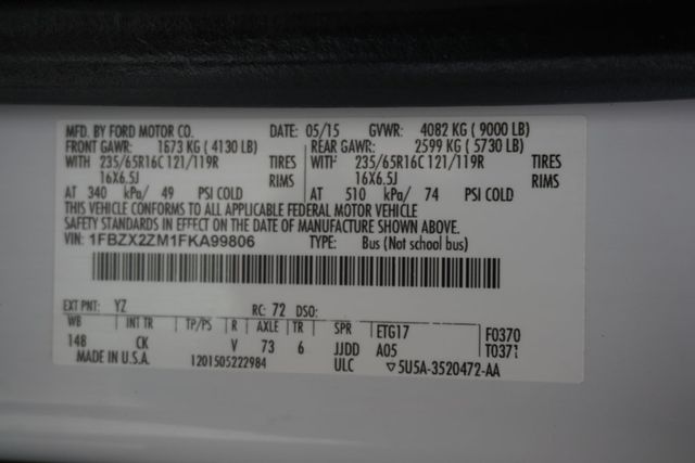 2015 Ford Transit Wagon TRANSIT T-350 - 23037328 - 25