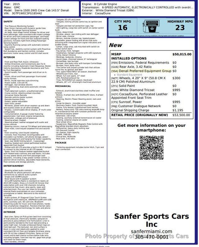 2015 GMC Sierra 1500 2WD Crew Cab 143.5" Denali - 22957613 - 43