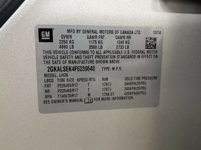 2015 GMC Terrain FWD 4dr SLT w/SLT-1 - 22985770 - 39